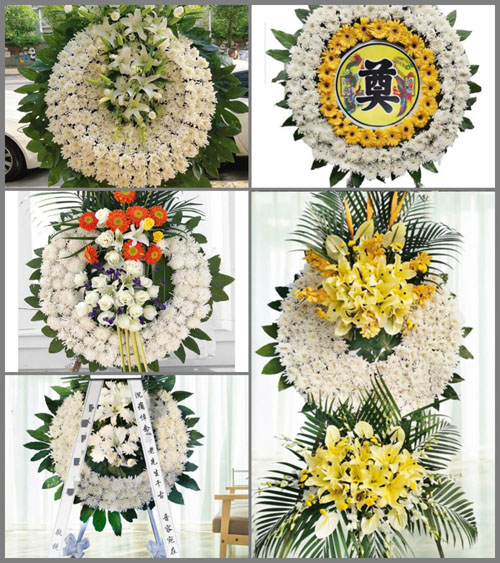 河南南阳新野县上港乡花圈速递